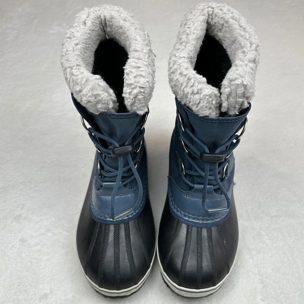 Sorel Blue Waterproof Winter Snow Boots Faux Fur Lined Women's Size‎ 5